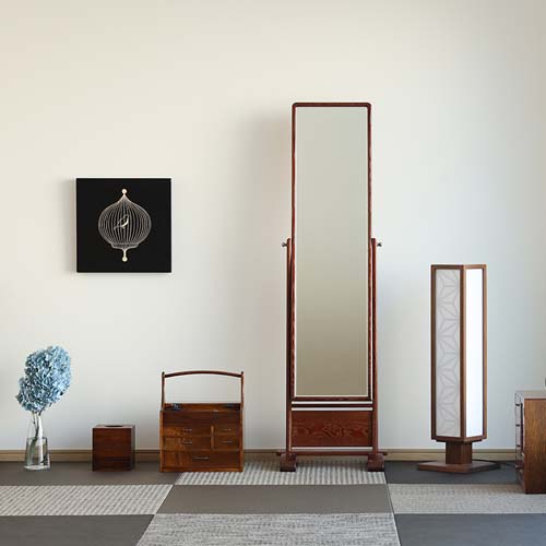 江戸指物 姿見 伝統工芸品 ミラー アッシュ