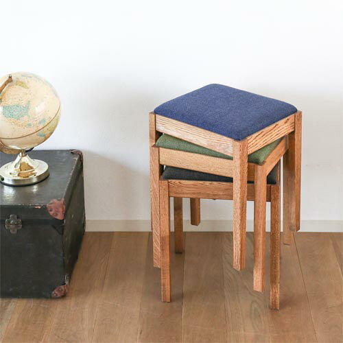 旭川家具 gauzy calm works ガージーカームワークス H-STOOL H-スツール 国産家具 無垢 スツール 北海道ナラ 布地 mukukoubou-10004344 MUKU工房(家具&クラフト) サンプル画像2