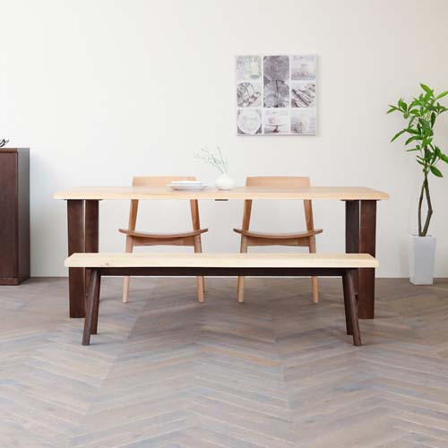 各地の名工房 浜本工芸 No.4900 ベンチ 国産家具 無垢 ベンチオーク ウォールナット