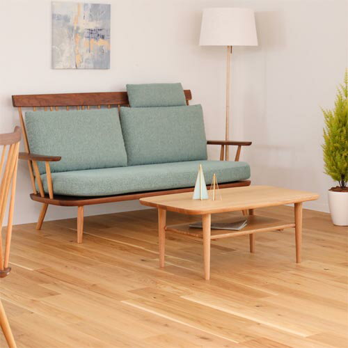 飛騨家具 HIDA 飛騨産業 侭 リビング トノー型天板 国産家具 無垢 リビングテーブル オーク ウォールナット