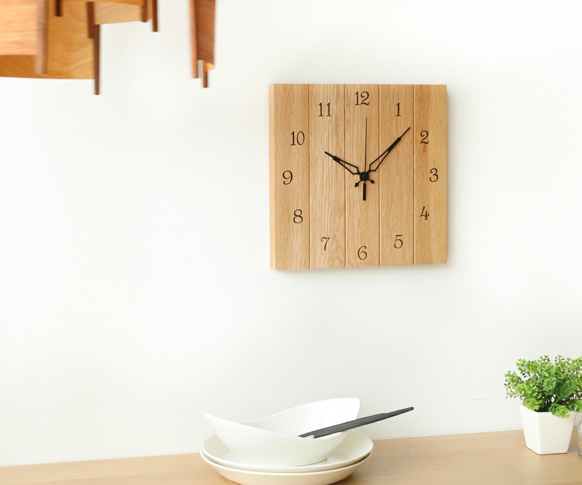 旭川クラフト ササキ工芸 壁掛け時計 スクエアの写真
