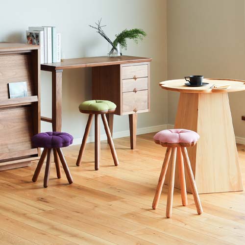 大川家具 酒見椅子店 monaca stool モナカスツール 国産家具 無垢 スツール オーク...