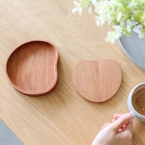 府中家具 若葉家具 果実 コースター 国産クラフト 木製 コースター レッドオーク ウォールナット メー..