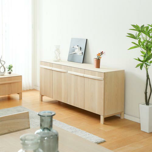 旭川家具 WOOD WORK ウッドワーク SORIDOME ソリドメ キャビネット 国産家具 無垢 サイドボード ウォー..