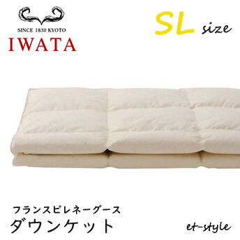 Rakuten - イワタ ダウンケット SL フランスピレネーグース ダウン95% シングル DE-KS70-222 掛け寝具 ふとん 日干し 水洗い ベッド 羽毛布団 IWATA