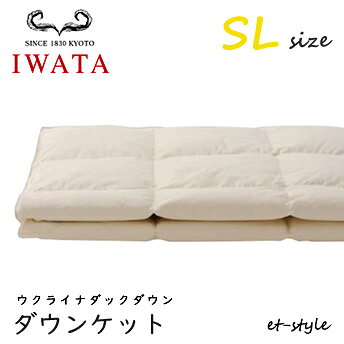 イワタ ダウンケット SL ウクライナダック ダウン85%シングル 掛け寝具 DE-KS87-222 ふとん 日干し 水洗い ベッド 羽毛布団 IWATA