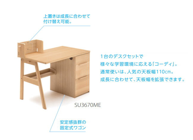【プレミアム対応】カリモク コーディ 学習机 学習デスク デスクセット 【SU3670】 110 135 シンプル デスク 組み合わせ ウォールナット