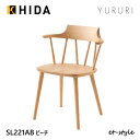 mukustyleで買える「飛騨産業 YURURI ダイニング チェア SL221AB セミアームチェア 板座 ブナ ビーチ ユルリ 無垢 食堂椅子 HIDA」の画像です。価格は69,300円になります。