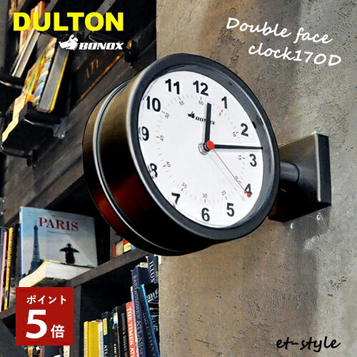 楽天市場】dulton d．face wall clock blackの通販