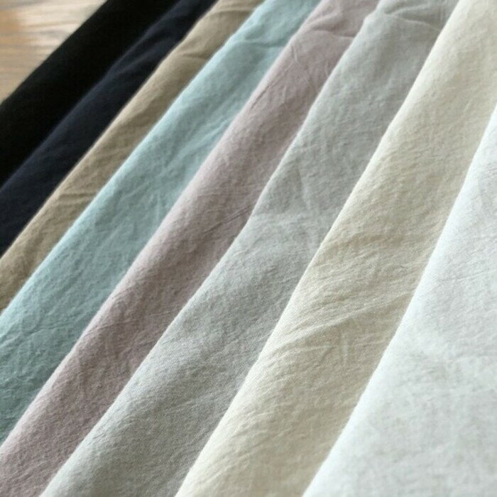 Cotton （Solid Color） - 【楽天マラソン限定セール！！】くたくた やわらかくほぐされた 荒炊きシリーズ　コットン 60ローン 【荒炊き10】 50cm単位 切り売り 生地 全8色 108cm幅