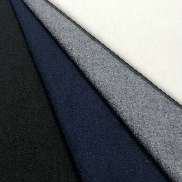 しっとり くしゅっとした 綿麻 クラシック ウェザー 無地　 50cm単位 切り売り 生地 全4色 112cm幅