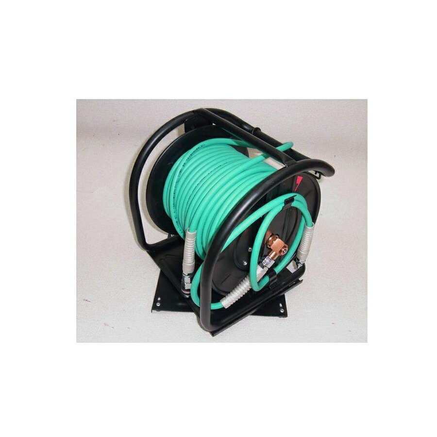 FMC フジマック 高圧用エアホースドラム LVD-630TCM 回転台式 スーパーマッハ スムージー 高圧ドラム ホース付き 別注仕様ミントカラーホース