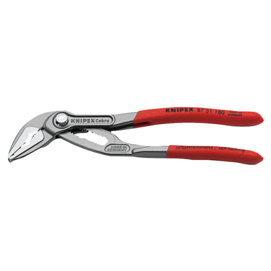 KNIPEX (クニペックス) コブラ エクストラスリムウォーターポンププライヤー 8751-180 ドイツ製 スリムポンプラ 317015