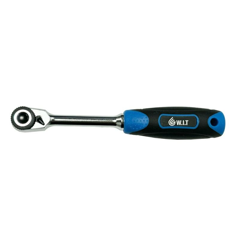 Rakuten - WIT ワールドインポートツールズ マイクロヘッドラチェット 5017904 11024-N 1/4dr 72ギア 全長130mm 小型ヘッド15mm プッシュボタン クイックスピンナー ラチェットハンドル 工具