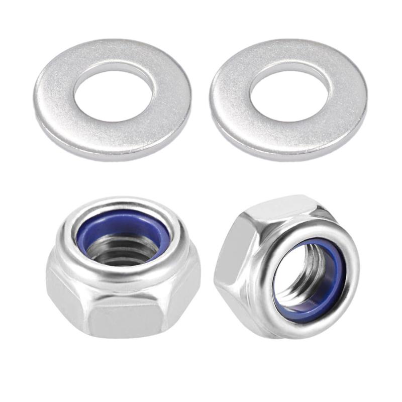 Rakuten - 六角ロックナット ナイロン ロック ナット 304ステンレス鋼 ナイロンインサートセ M10* 1.5mm 4個