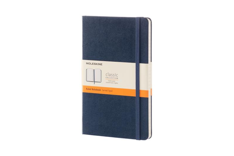 乐天商城 - モレスキン(Moleskine) ノート クラシック ノートブック ハードカバー 横罫 ラージサイズ(横13cm×縦21cm) サファイアブルー 060B20