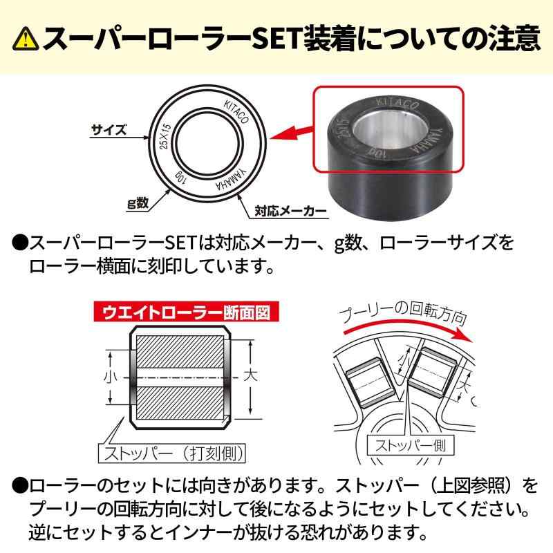 キタコ(K) スーパーローラー セット 3個入り HONDA 7.0G 462-1003070