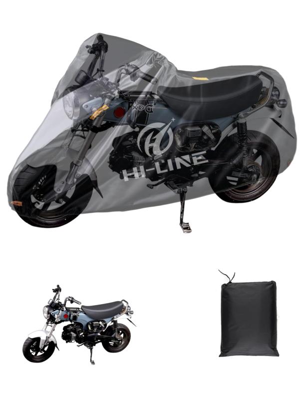 バイクカバー 厚手 420D 原付/原付二種に対応 防水カバー 撥水加工 盗難防止 前後ロック穴 耐熱 紫外線防止 防風 中央バックル付き 裾を絞るゴム 警告反射テープ バイク用車体カバー