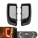 バイク LED ロワー フェアリング グリル ターンシグナル ライト ハーレー ツーリング エレクトラグライド ストリートグライド ロードグライド FL FLTR FLHX 14-22 用 ブラック(2)