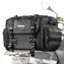 バイク用 ツーリングシートバッグ 40-60L可変容量 防水 多機能 キャンピングシートバッグ ショルダーストラップ付き 反射テープ付き 装着簡単 汎用 バイク用バッグ ブラック