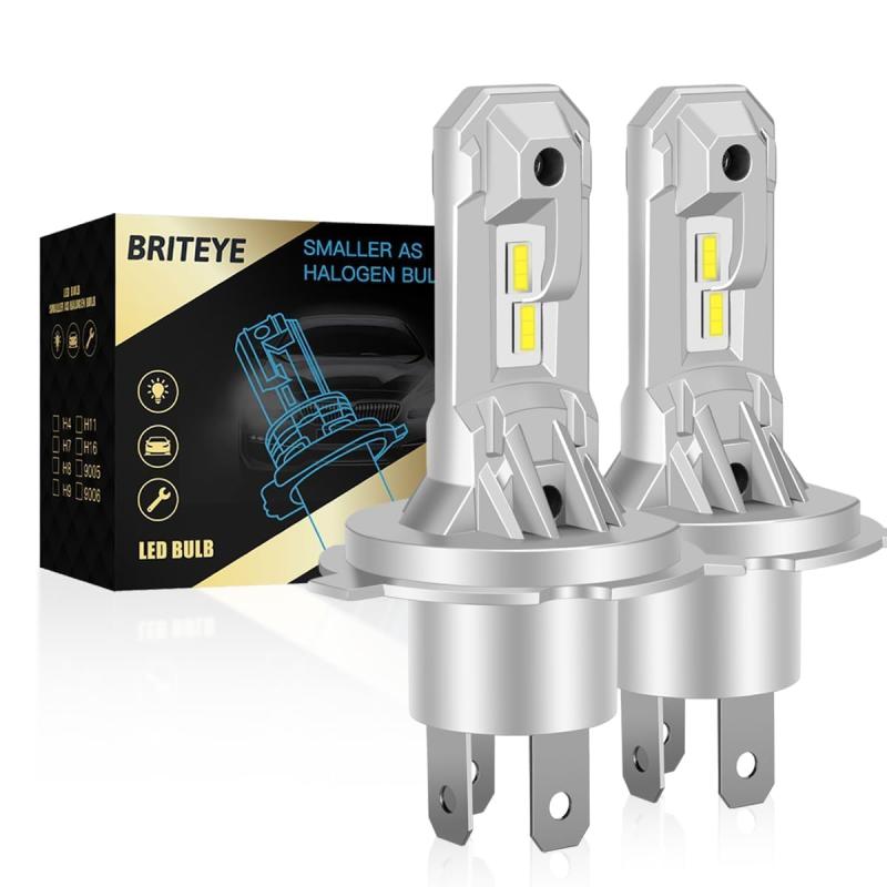 乐天商城 - h4 ledヘッドライト車検対応 hi/lo切替 led h4 ハロゲンサイズ 取付簡単 6500K ホワイト 高光効CSPチップ搭載 ファンレス ノイズ対策 12V 24V 車対応 自動車用バルブ 2個セット