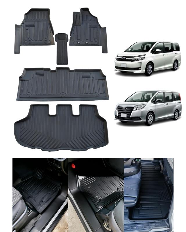トヨタ ヴォクシー ノア 80系 フロアーマットラゲッジマット防水 専用3Dフロアーマット防水・滑り止め 立体製造 耐摩擦 環境に優しいTPE素材 フロアマット80系 ヴォクシー ノア マット 3列5点
