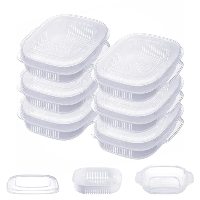 冷凍ごはん容器 冷凍ご飯容器 6個入り食品衛生法適合、Bフリーご飯 冷凍 保存容器 新生活 ご飯 冷凍 容器 一膳分 ご飯小分け容器 水切り付き 電子レンジ/食器洗い乾燥機対応