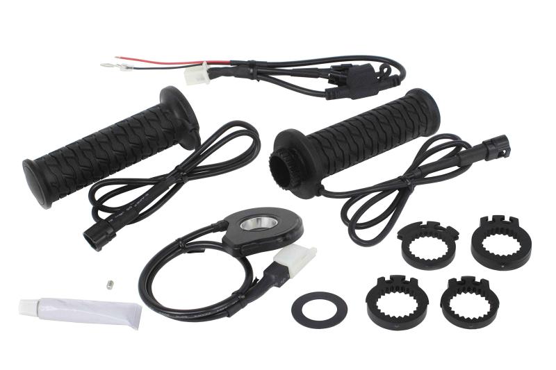 ヒートグリップ タイプ1 φ22.2汎用 120mm 05-12-0001 グリップヒーター 薄型スイッチ スロットル一体式 オートバイ用 バイク用 5段階温度調整スイッチ付き 防寒 暖房 冬 ホ