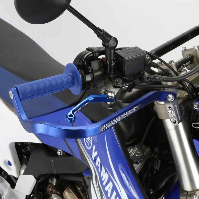 どしろショップのジータレーシング(ZETA RACING) WR250R/X, SEROW, TRICKER, XT250/X, DT230LANZA, TT250R, TW200/225 ピボットレバーセット 3フィンガー ブルー F5078｜アングル3