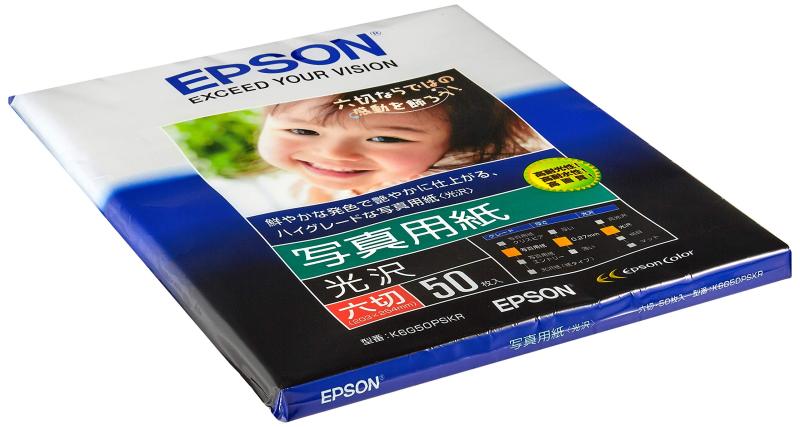 どしろショップのEPSON 写真用紙[光沢] 六切 50枚 K6G50PSKR｜アングル2
