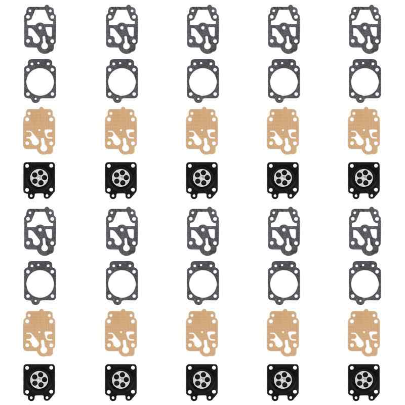 WYJ/WYL/WTA/WT系 キャブレター修理用 ガスケットセット（10セット入り）刈払機/草刈機/芝刈り機用 互..