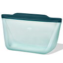 OXO オクソー シリコン スタンド バッグ Lサイズ 29×17×10.5cm 食品保存 繰り返し 使用 可能 電子レンジ 食洗機 冷凍 対応 マチ付き 袋 容器 ブルー 青 ラグーン(3)