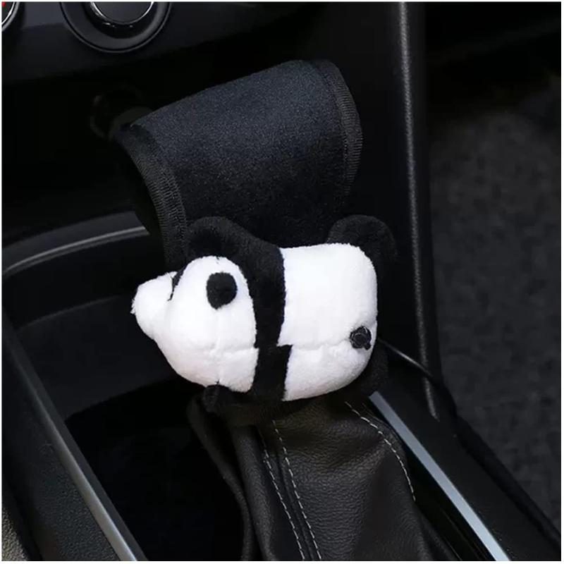 シフトノブカバー ギア パンダ シフト ノブ カバー シフトグリップカバー 車用 運転 かわいい ぬいぐる..