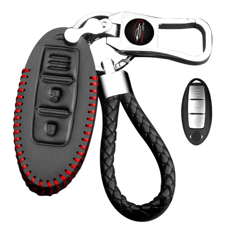 日産 キーケース NIAN用 スマートキーケース キーカバー 本革 レザー 2/3ボタン 手触りいい 高級 日産 アクキーカバー セレナ /エクストレイル /エルグランド /スカイライン /ノート /デイズ /