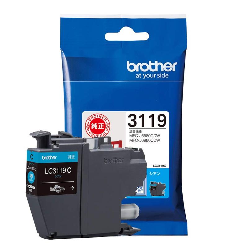 ブラザー工業 【brother純正】インクカートリッジシアン(大容量) LC3119C 対応型番:MFC-J6983CDW、MFC-J6583CDW、MFC-J5630CDW 他(2)