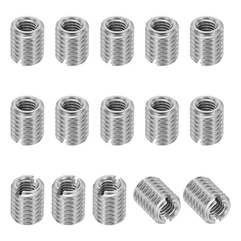 樂天商城 - インサートナット 15個 M8×M5×8mm 縮小ナット インサートナットスリーブ セルフタッピング 埋め込みナット 316ステンレス鋼 スロット付き スクリュー修理用 変換ファスナー