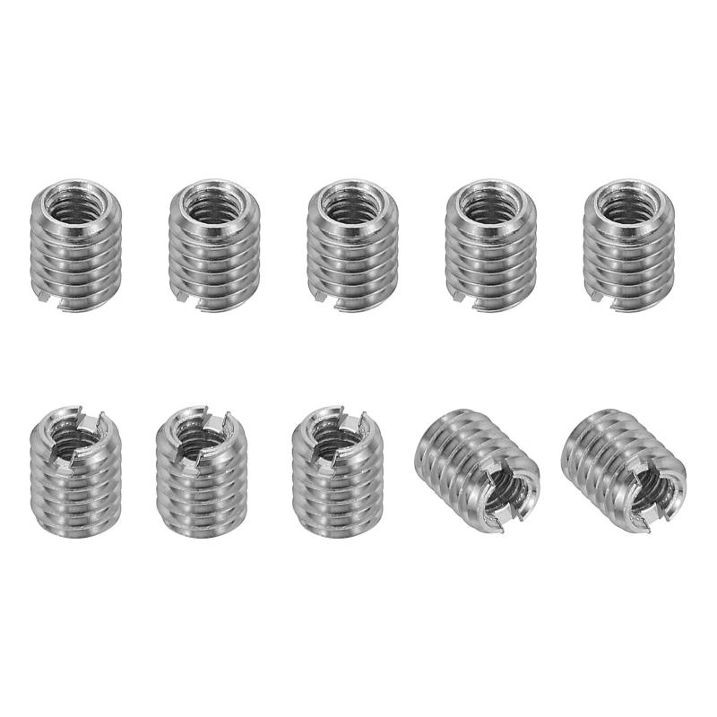 Rakuten - インサートナット 10個 M4×M2.5×5mm 縮小ナット インサートナットスリーブ セルフタッピング 埋め込みナット 316ステンレス鋼 スロット付き スクリュー修理用 変換ファスナー