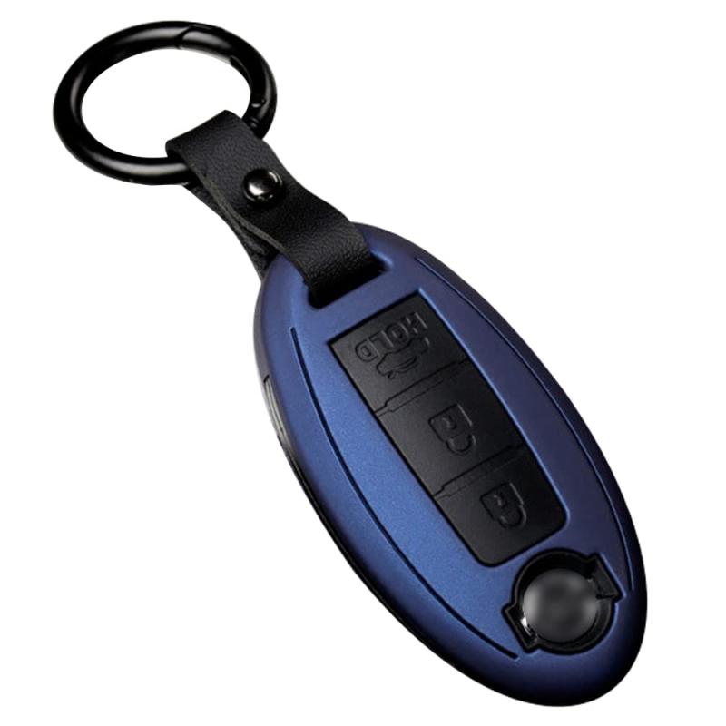 キーケース 日産用 スマートキーケース インテリジェントキーケース キーカバー 3ボタン 高級 日産 スマートキーケース 日産専用設計 アクキーカバー キーホルダー付き セレナ /エクストレ