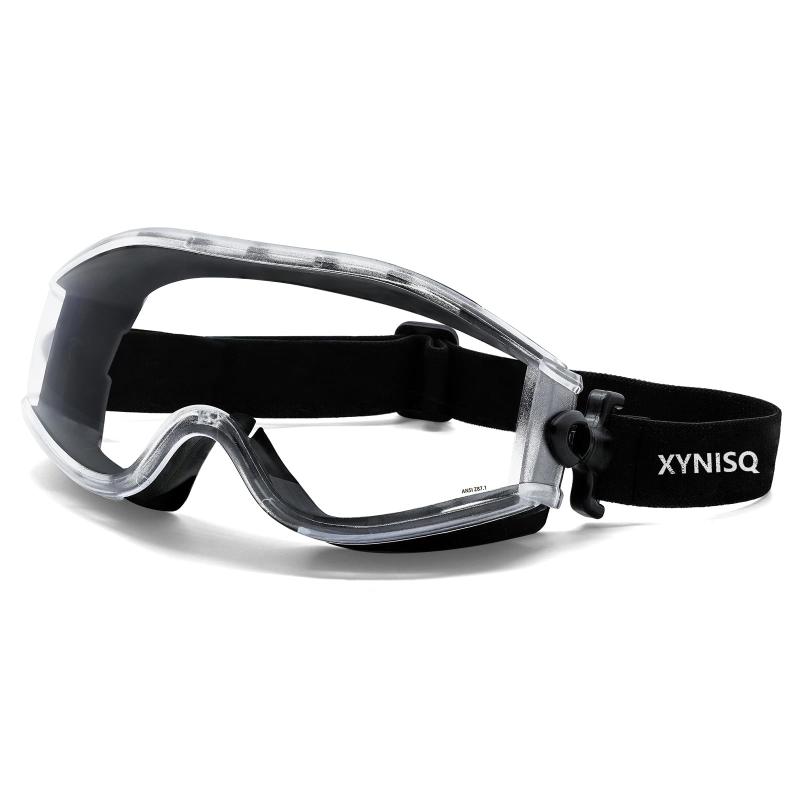 [] 安全ゴーグル 保護メガネ 作業用 実験用 防曇 防塵 防風 視界が広い 耐衝撃 透明レンズ 紫外線カット めがね併用可