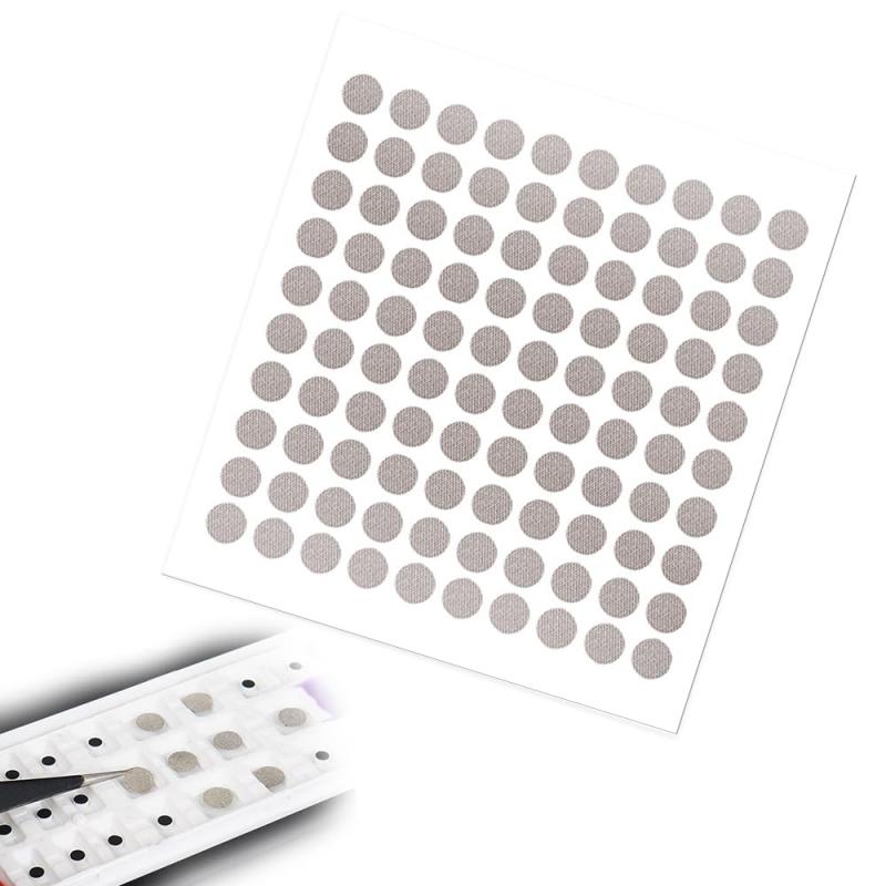 導電テープ貼付 接点修復 PC電源 リモコンボタン コントローラーボタン修復 背面ボタン 修理用 ゴム 熱伝導テープ カット不要 粘着剤付き 110枚 6mm 丸型