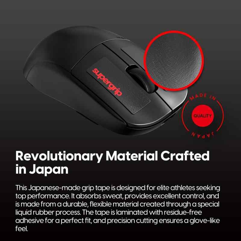 Pulsar Gaming Gears Supergrip Pre-cut Universal 長方形 アンチスリップ 滑り止め ゲーミングマウス グリップテープ ユニバーサル 極薄