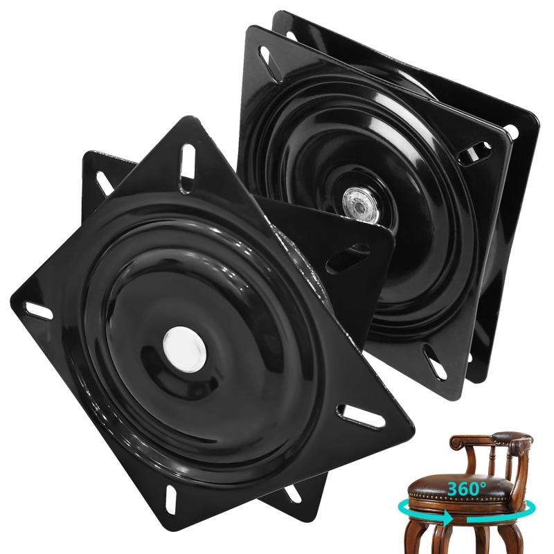 2枚セット 160mm 椅子用回転板 回転盤 A3鋼板製 スイベルプレート 360度 回転椅子 金具 修理 交換用 (6..
