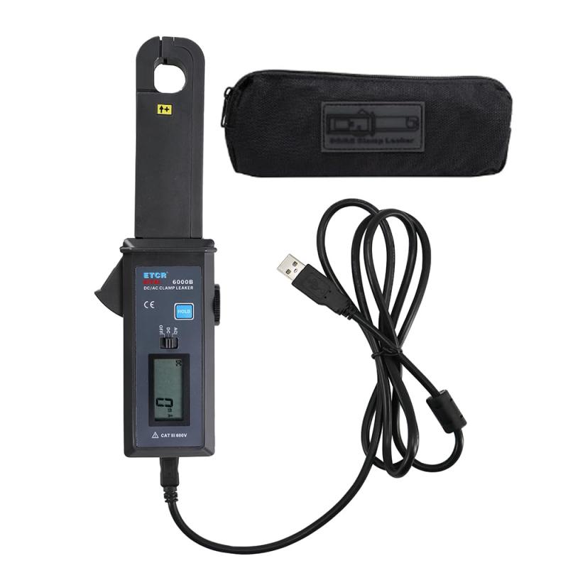 6000B リーククランプメーター AC/DC 0mA~60A 直販 クランプメーター 小型 暗電流クランプメーター 電流計 クランプ 直流電圧検電器 自動車整備工具 漏れ電流計 漏れ電流クランプメ