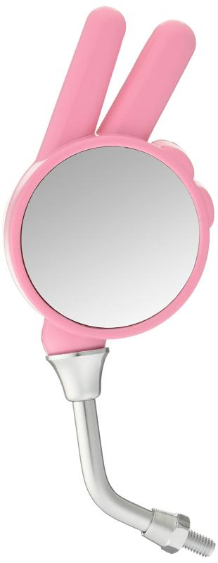 キタコ(K) ジャンケンミラー チョキ 取付径M8 右側 1本入り 汎用 ピンク 675-0910091