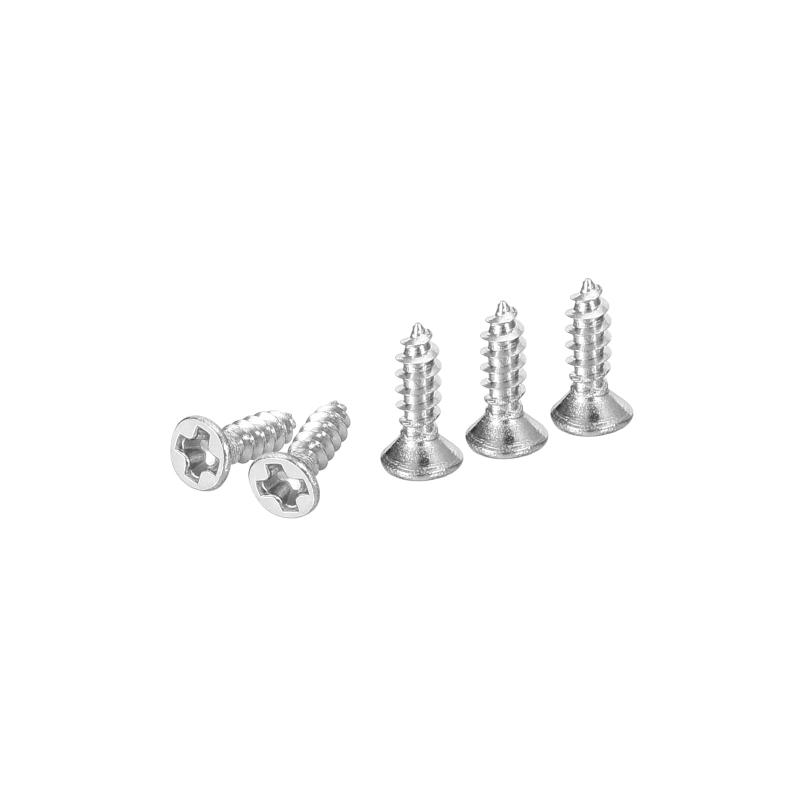 100個 M1.4x6mm フラットヘッド 木ねじ 304ステンレス鋼 十字頭 セルフタッピング ねじ - 木工 家具に最適 - シルバー