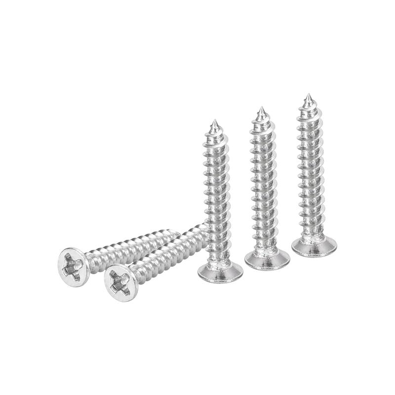 樂天商城 - 100個 M2x14mm フラットヘッド木ねじ 304ステンレス鋼十字頭自己攻釘 - 木工 家具に適しています - シルバー