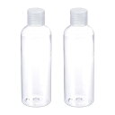 200ml スクイズボトル 2本 補充可能 ディスペンシングボトル プラスチック フリップキャップ付き 旅行 世帯用 クリア