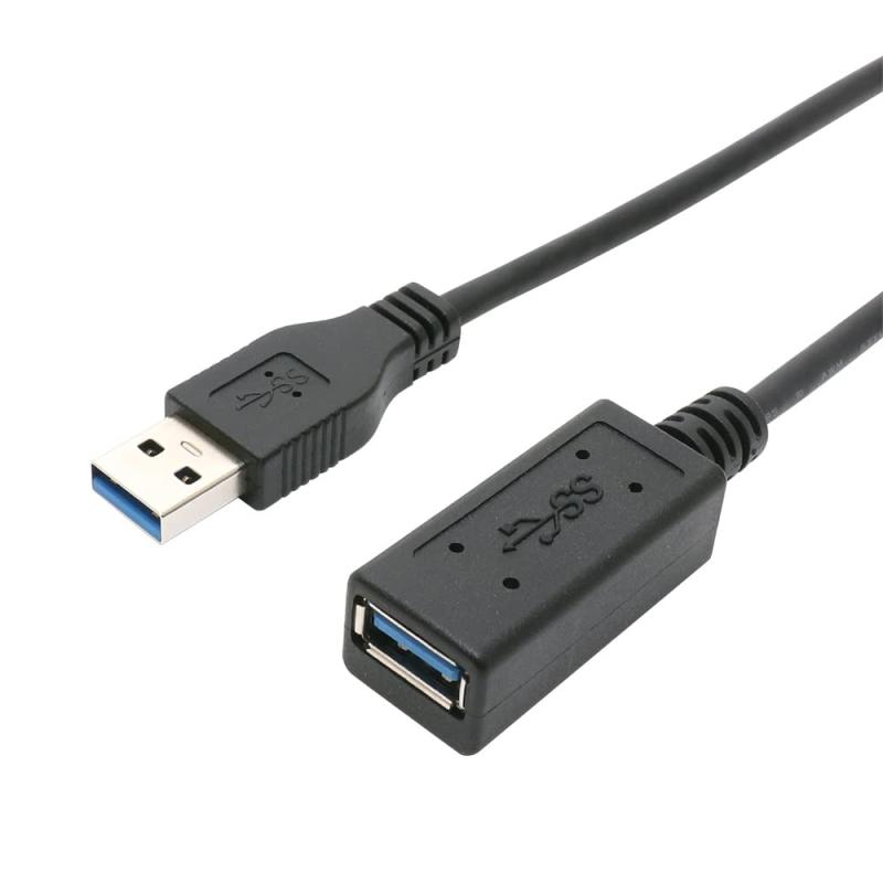 ミヨシ O USB3.0対応 USB延長ケーブル 2m マグネット搭載 スチールデスクなどにマグネットで固定できる 通信・充電対応 USB3.2Gen1 転送速度最大5Gbps ブラック ZUSB-EXM302/BK