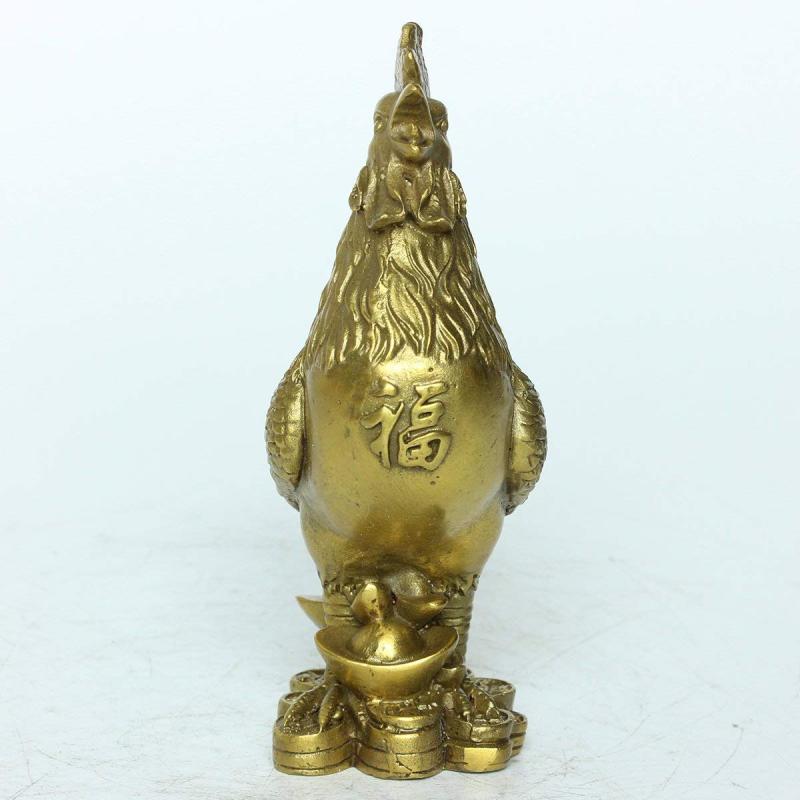 福の鶏 酉 とり 干支 十二支 幸福を祈る 金運 財運 物 縁起物 銅製 風水グッズ