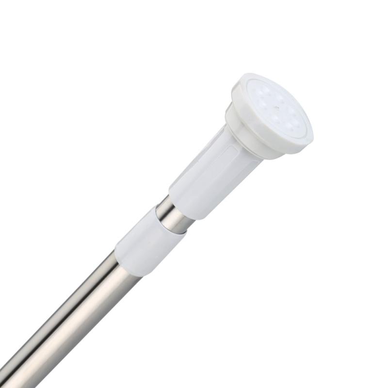 突っ張り棒シャワーカーテンロッド 強力伸縮棒 つっぱり棒 ホワイト 錆びない (白, 70-110cm)